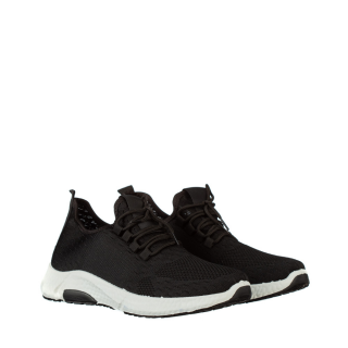 Мъжки спортни обувки, Мъжки спортни обувки черни с бяло от текстилен материал Torro - Kalapod.bg